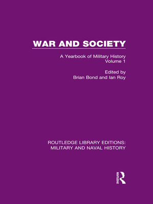 cover image of War and Society Volume 1